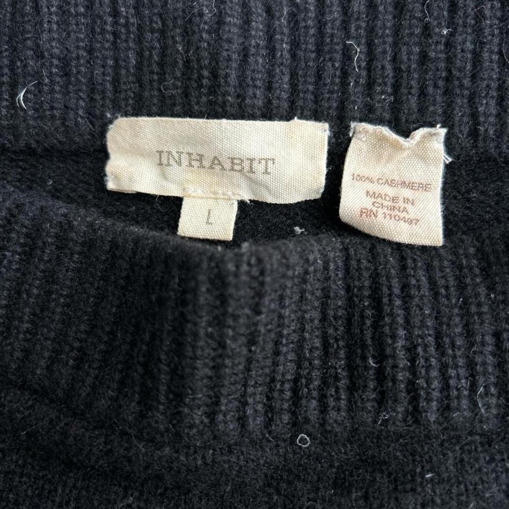 Inhabit Classic Black Cashmere Knit